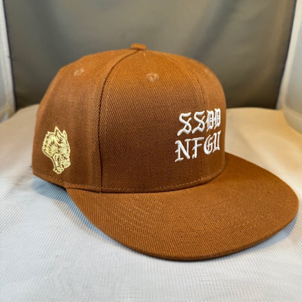 Darc Sport Wolves SSDD NFGU Fitted Hat Size 7 3/8 Canyon Brown Embroidered NEW